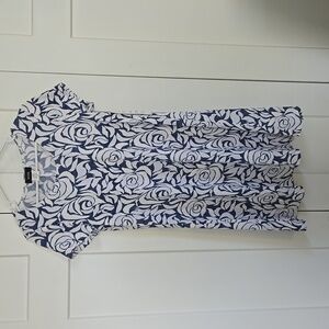 MSK blue and white dress